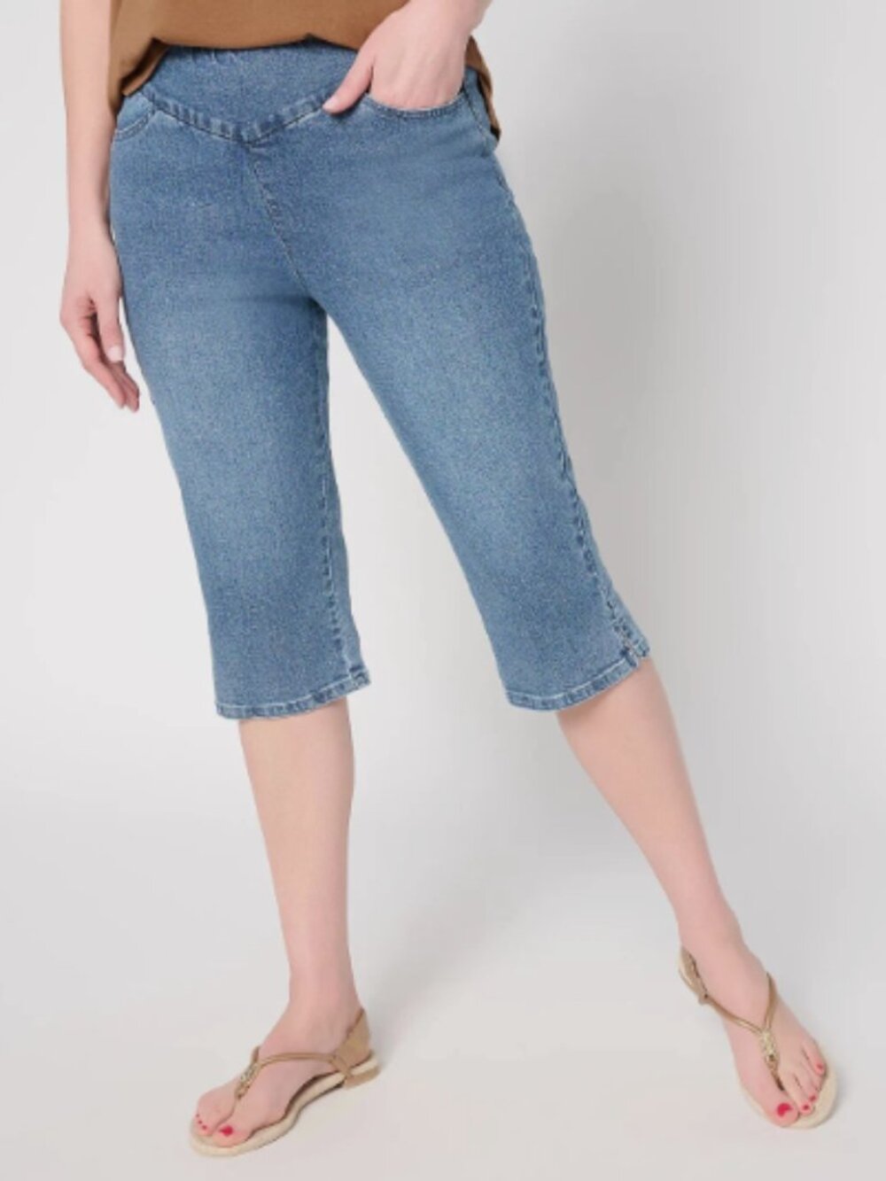 Brandis Dress Out Loud De Novo Denim Pedal Pushers-Vintage Wash-Tall 6-A689802